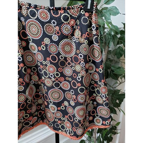 Talbots A-Line Skirt Womens Size 2 Petites Black Geometric Stretch Cotton Sequin - Picture 11 of 11